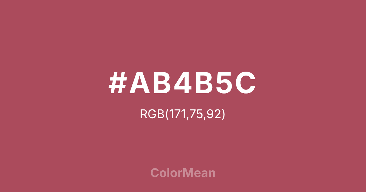 #AB4B5C color swatch