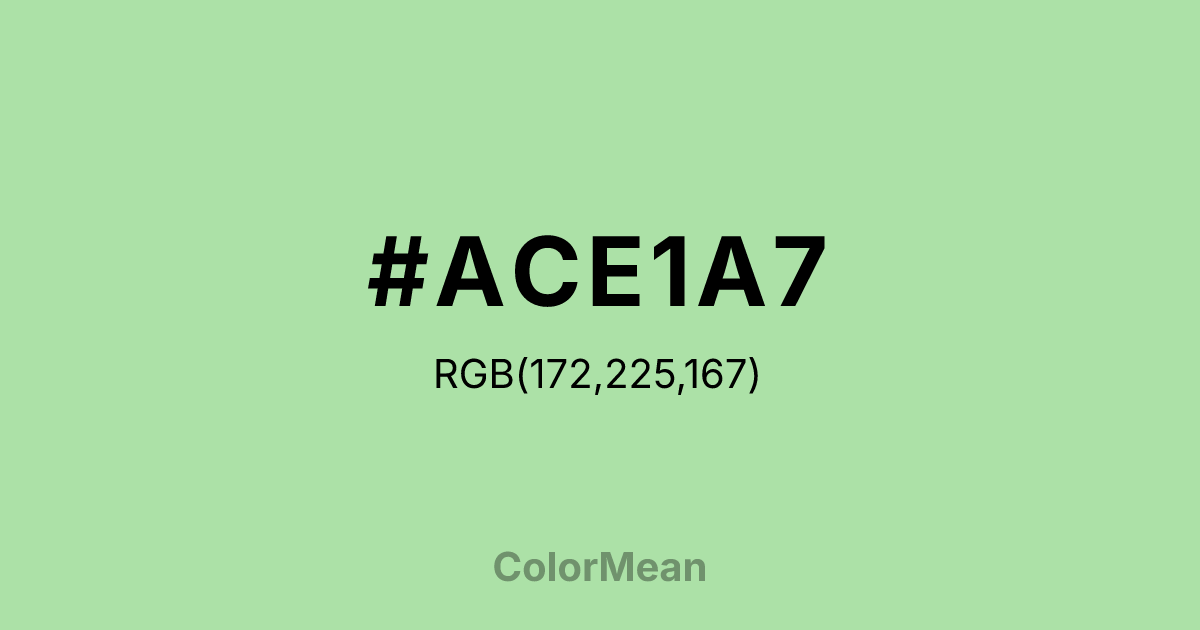 #ACE1A7 color swatch