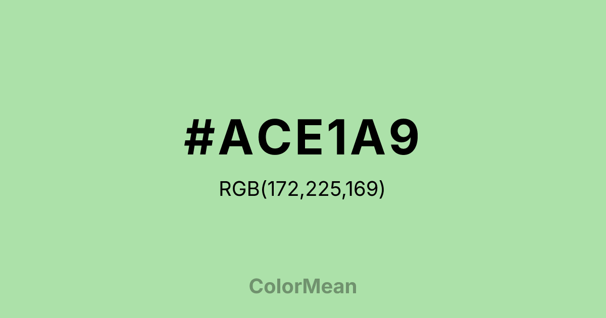 #ACE1A9 color swatch