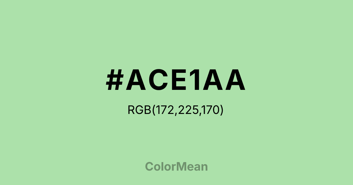 #ACE1AA color swatch
