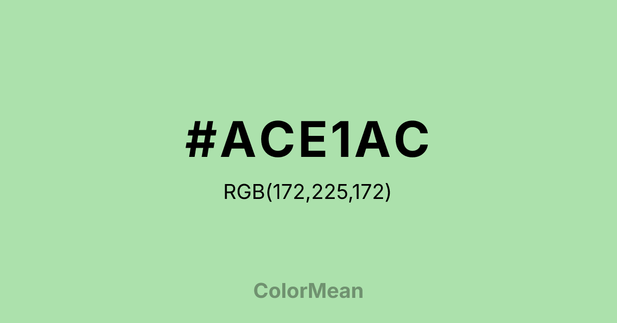 #ACE1AC color swatch