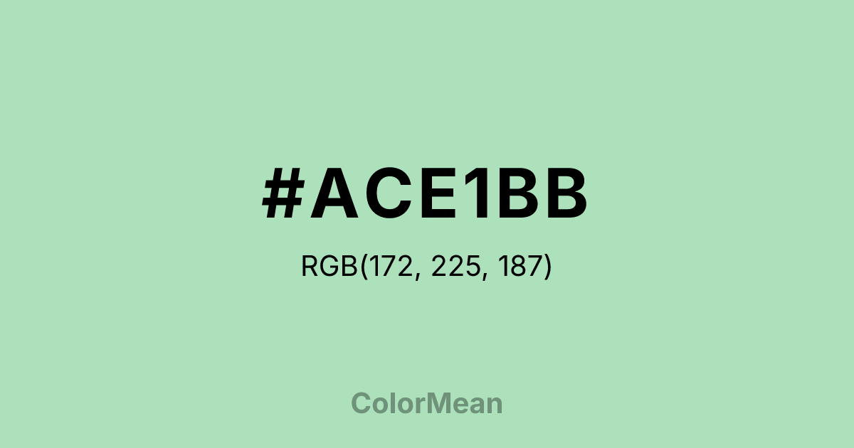 #ACE1BB color swatch