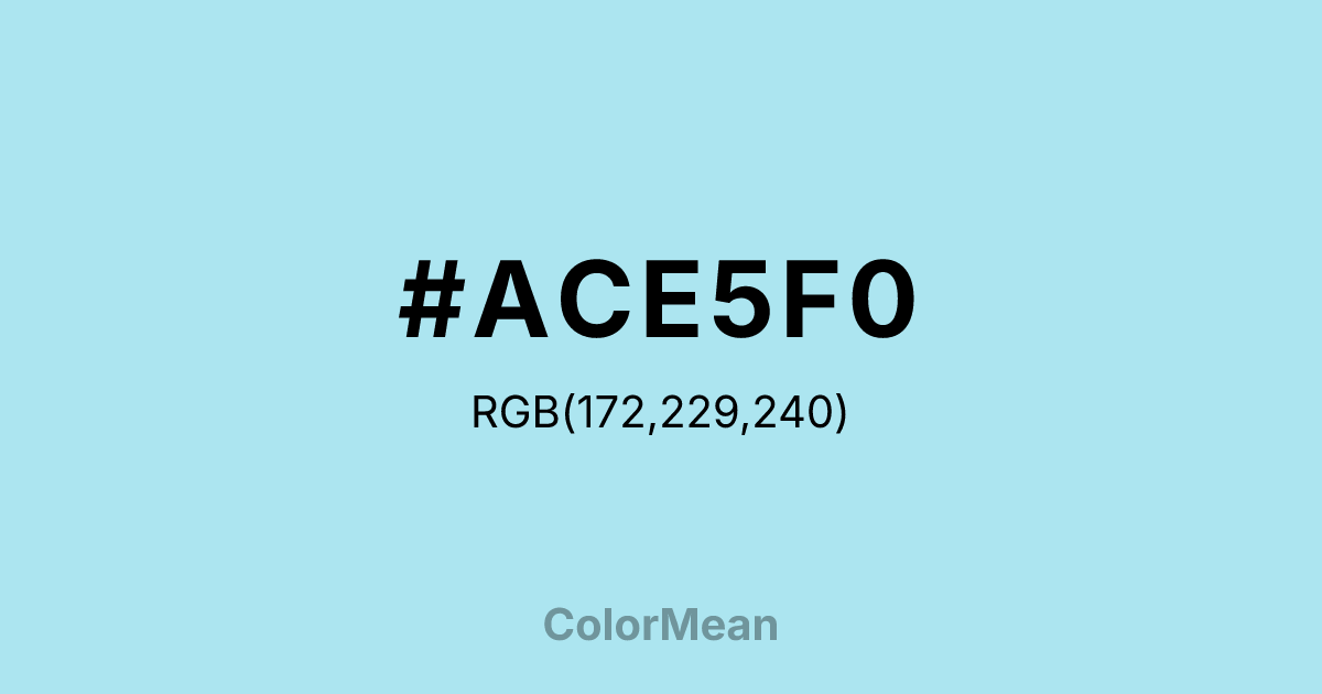 #ACE5F0 color swatch