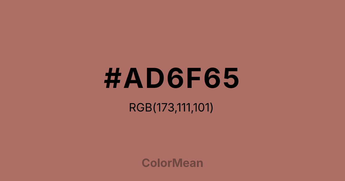#AD6F65 color swatch