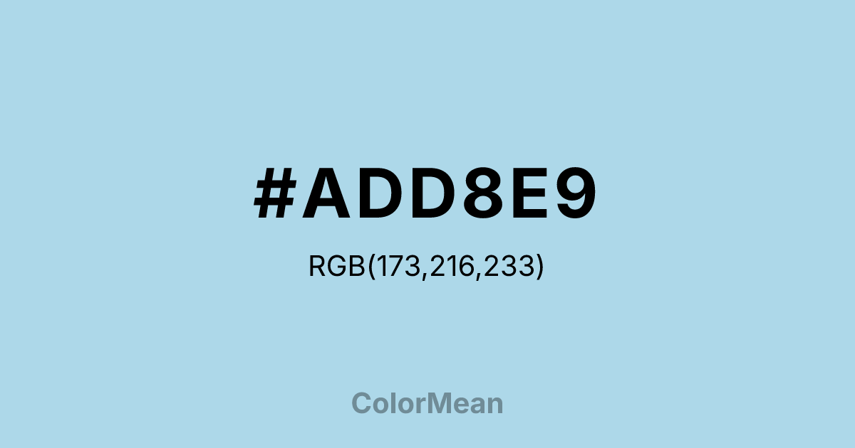 #ADD8E9 color swatch