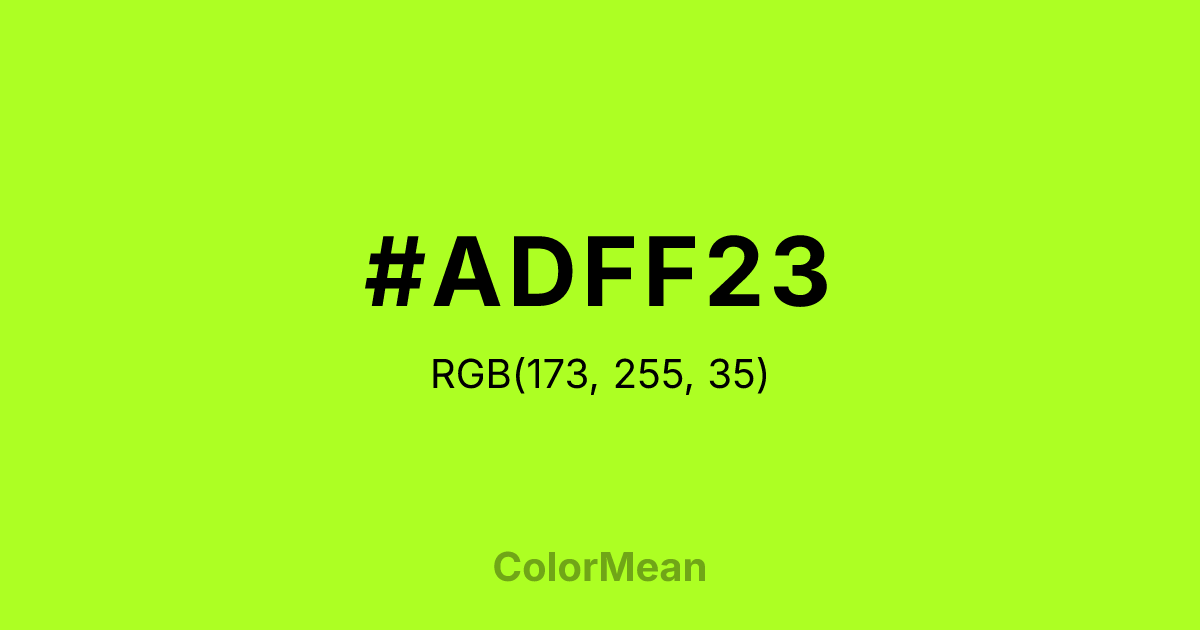 #ADFF23 color swatch