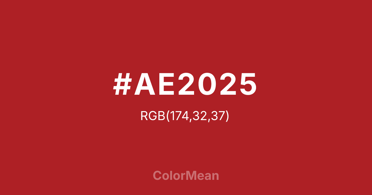 #AE2025 color swatch