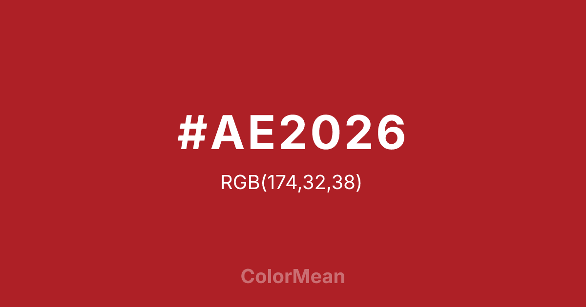 #AE2026 color swatch