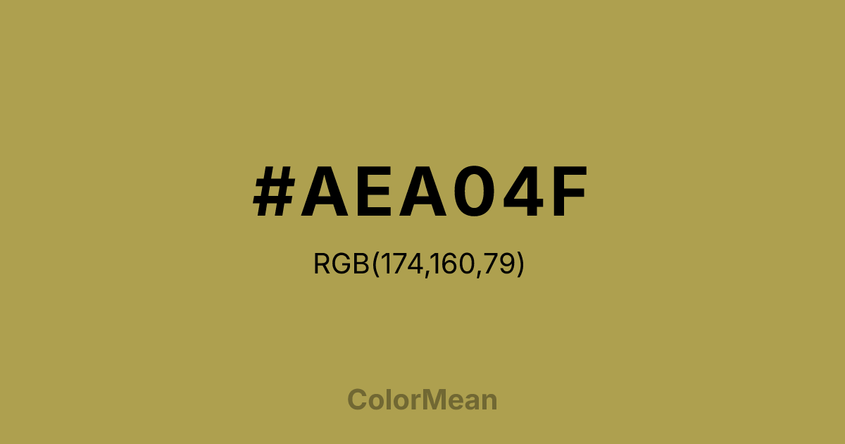 #AEA04F color swatch
