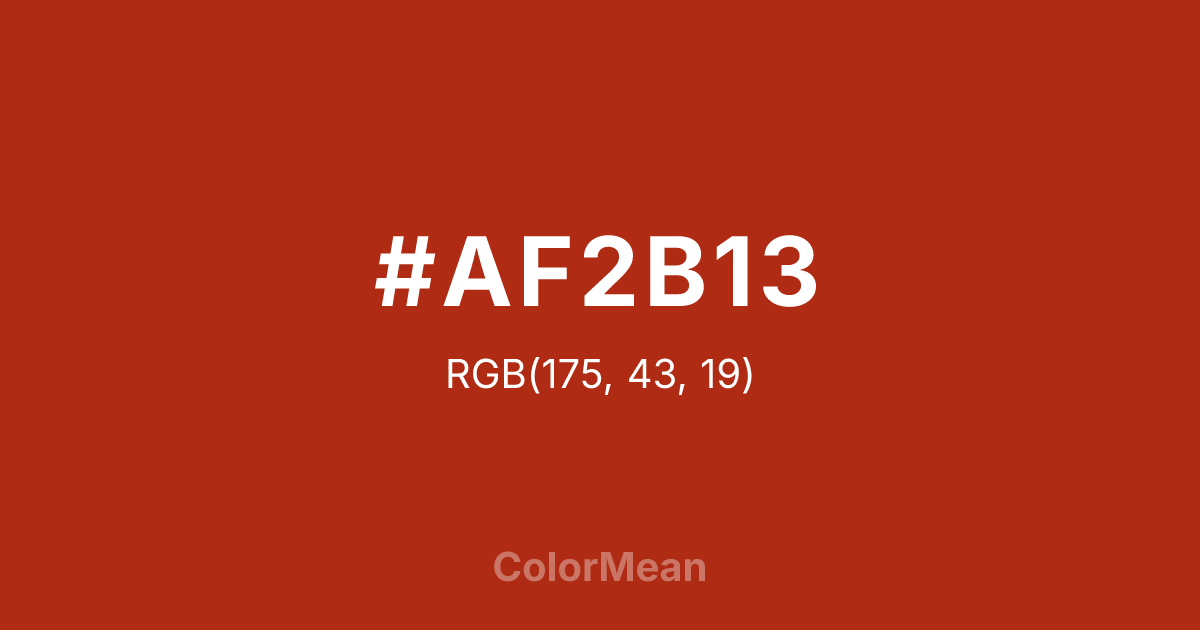 #AF2B13 color swatch