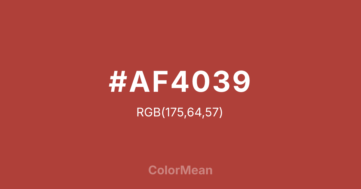 #AF4039 color swatch