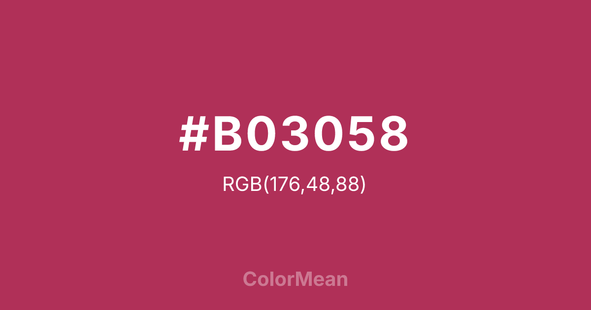 #B03058 color swatch
