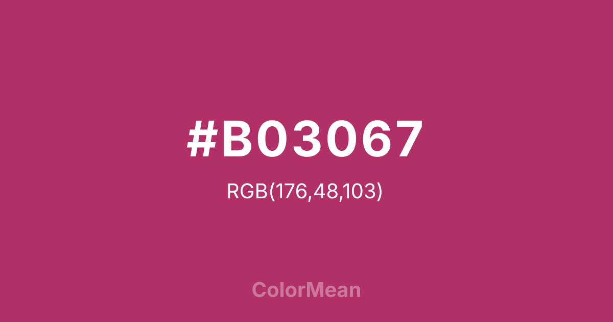 #B03067 color swatch