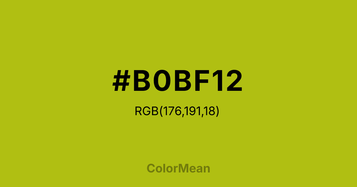 #B0BF12 color swatch