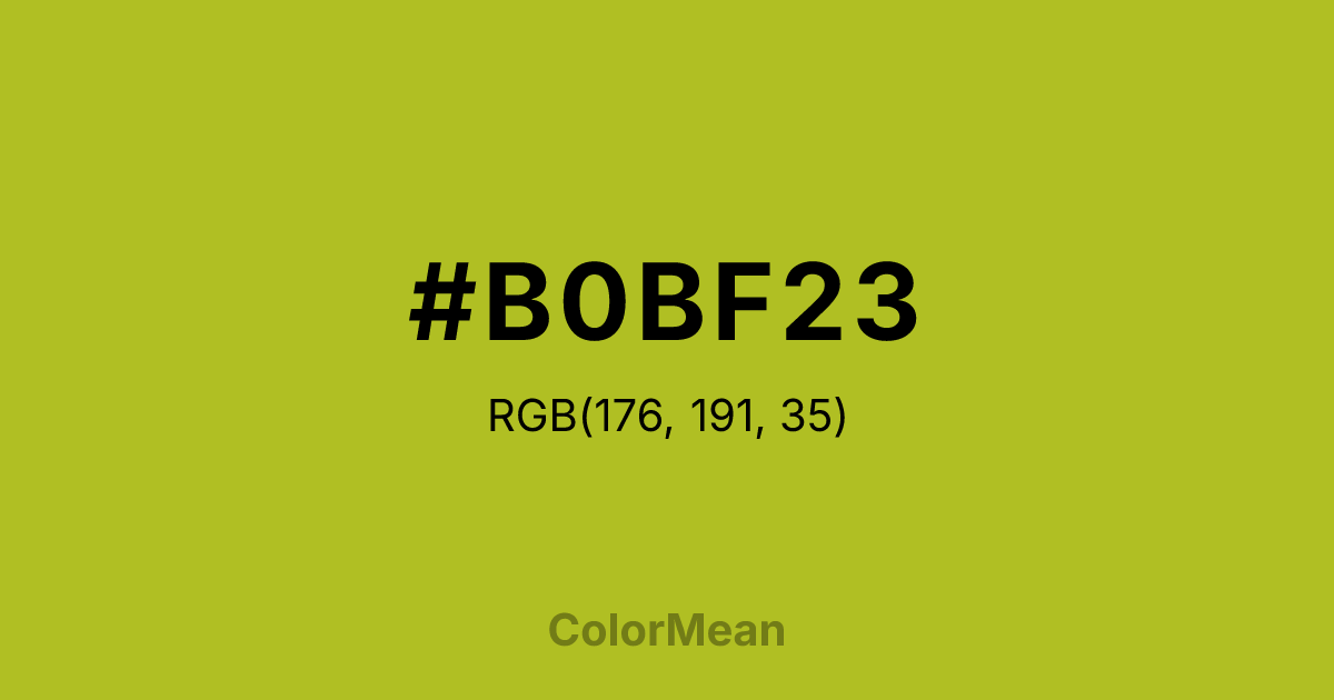 #B0BF23 color swatch
