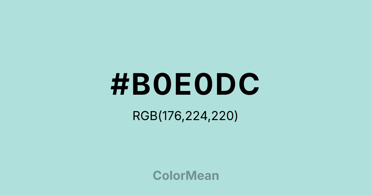 #B0E0DC color swatch
