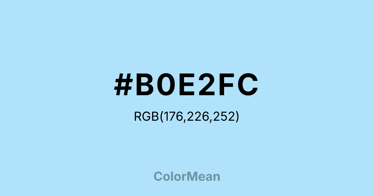#B0E2FC color swatch