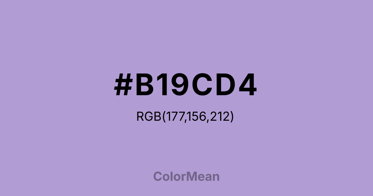 #B19CD4 color swatch