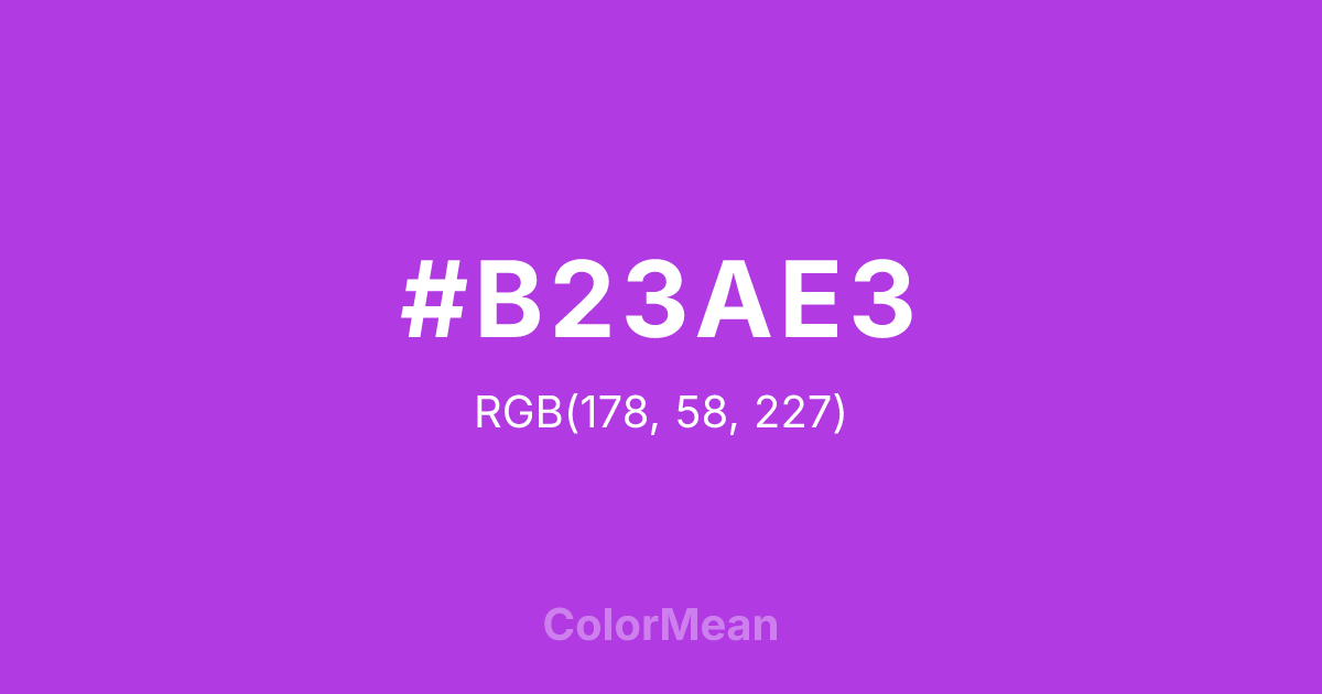 #B23AE3 color swatch
