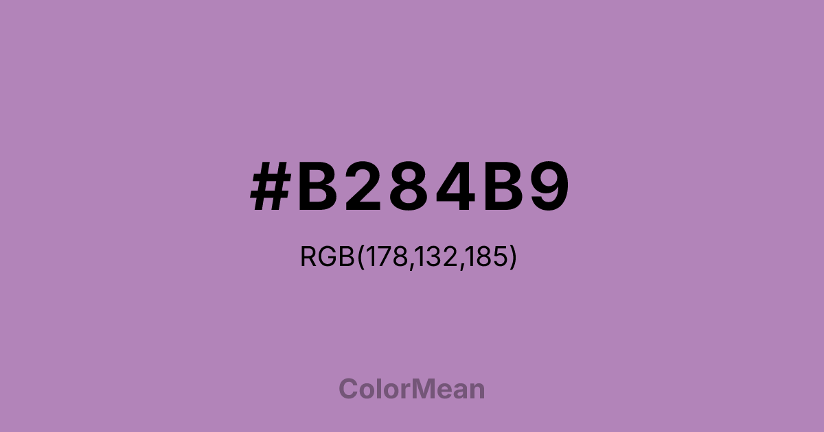 #B284B9 color swatch