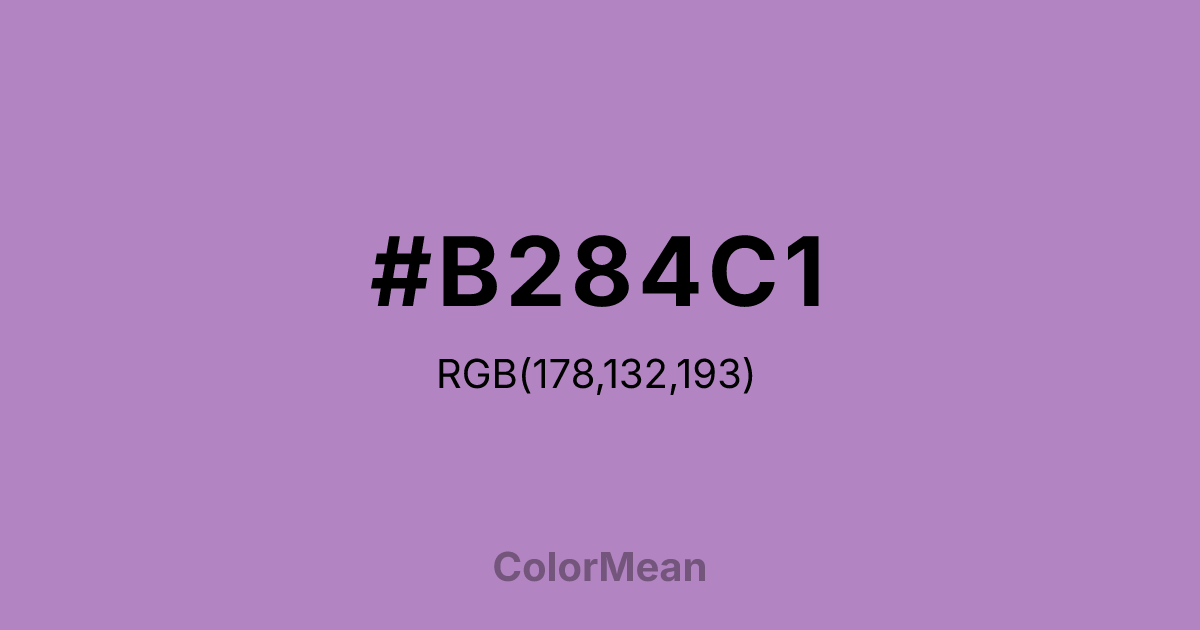#B284C1 color swatch