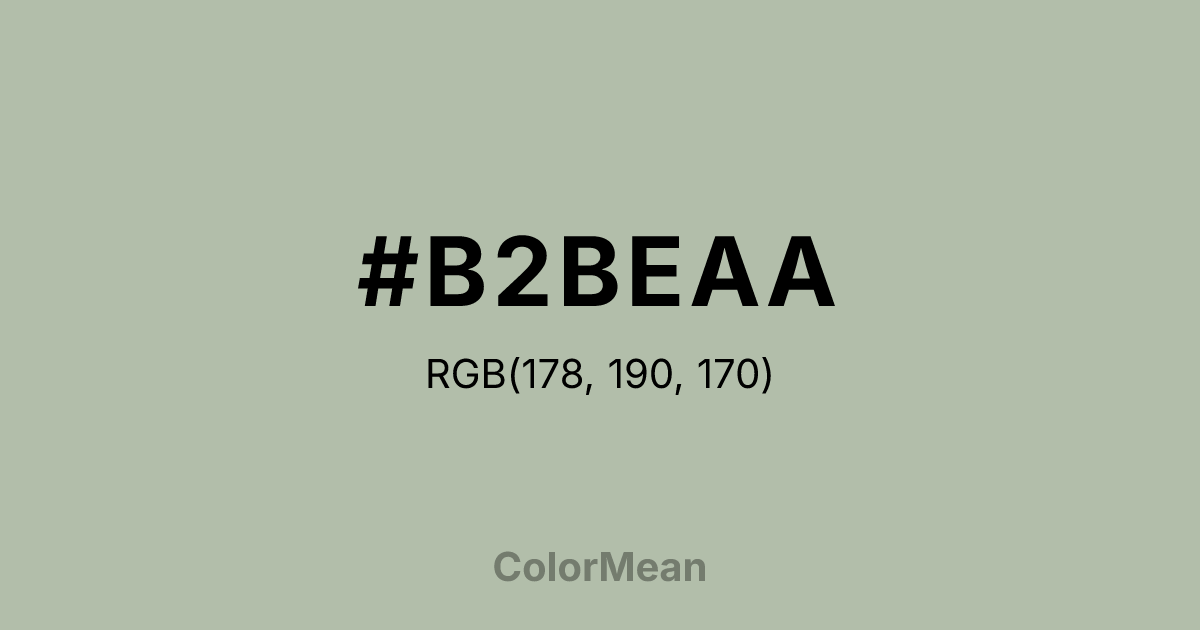 #B2BEAA color swatch
