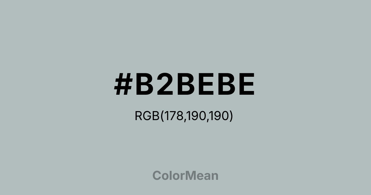#B2BEBE color swatch