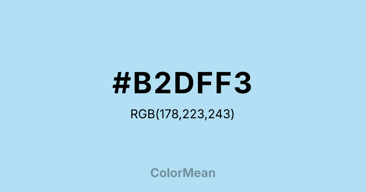 #B2DFF3 color swatch
