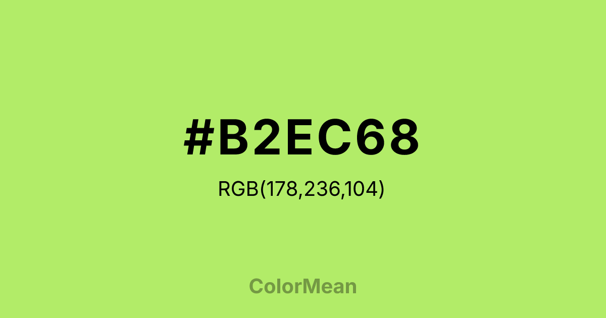 #B2EC68 color swatch