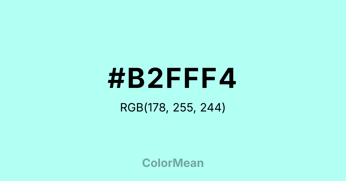 #B2FFF4 color swatch