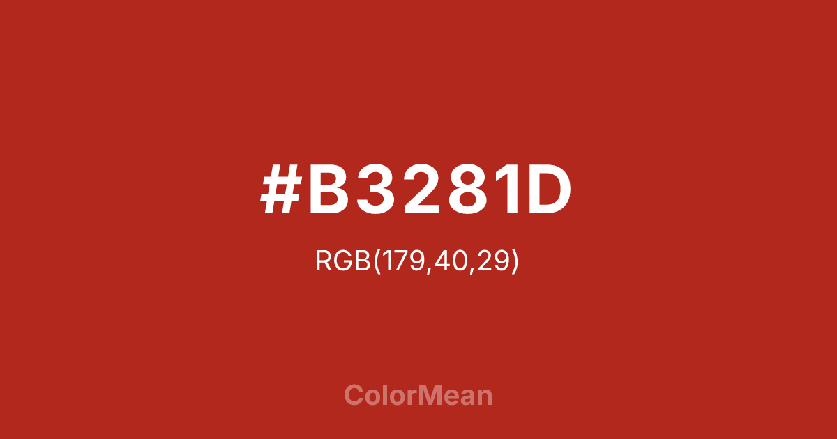#B3281D color swatch