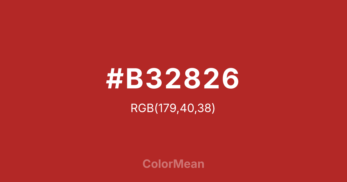 #B32826 color swatch