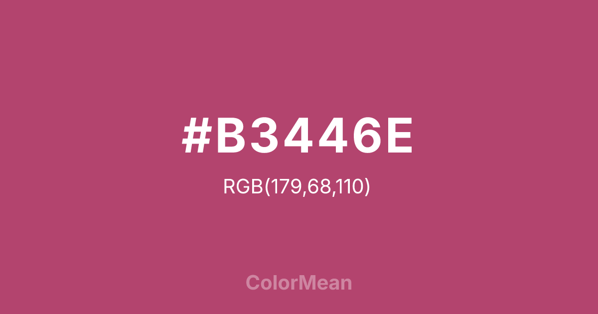 #B3446E color swatch