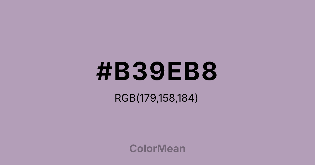 #B39EB8 color swatch