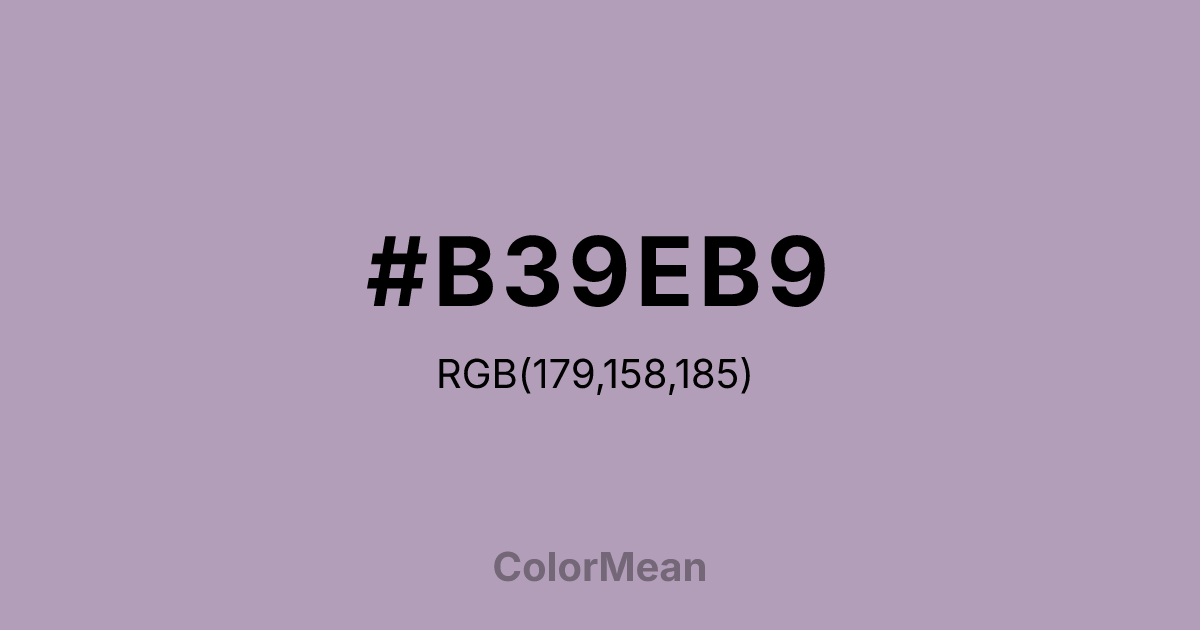 #B39EB9 color swatch