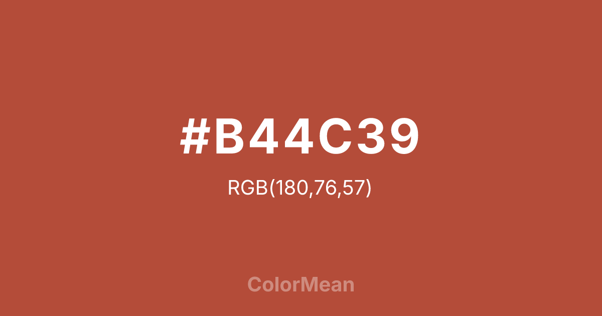 #B44C39 color swatch