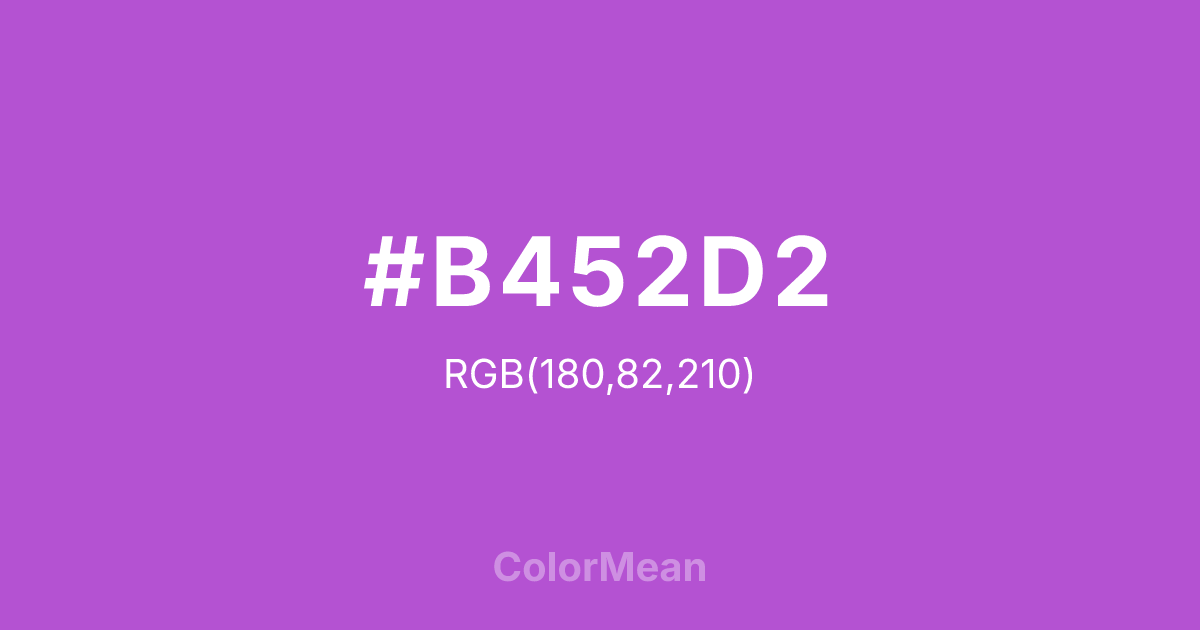 #B452D2 color swatch