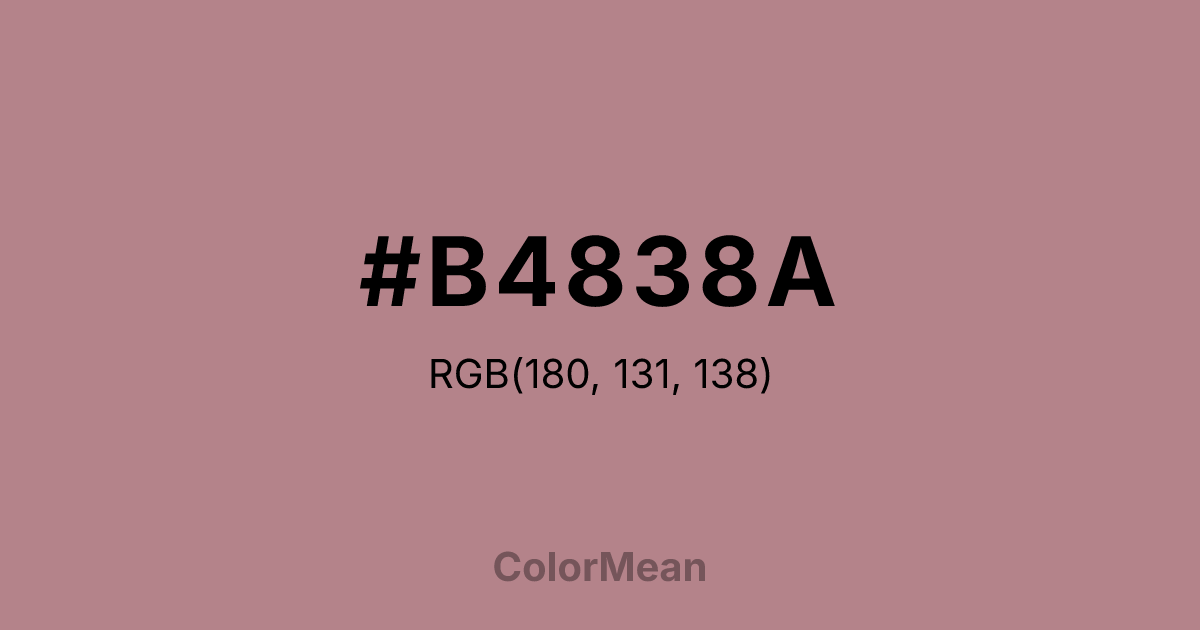 #B4838A color swatch