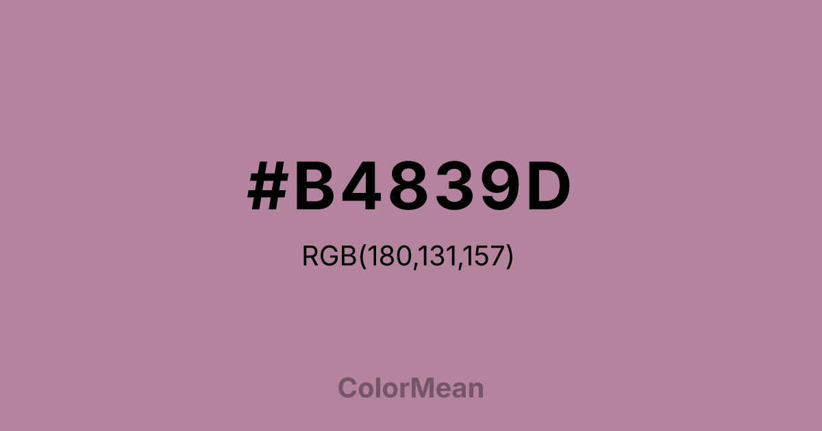 #B4839D color swatch