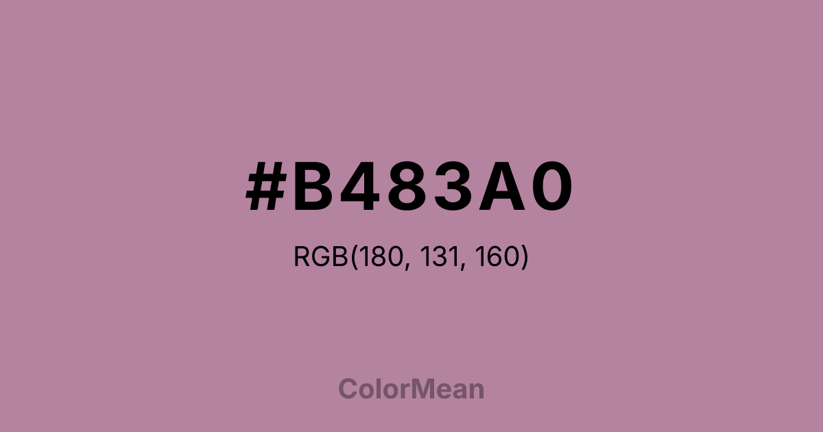 #B483A0 color swatch