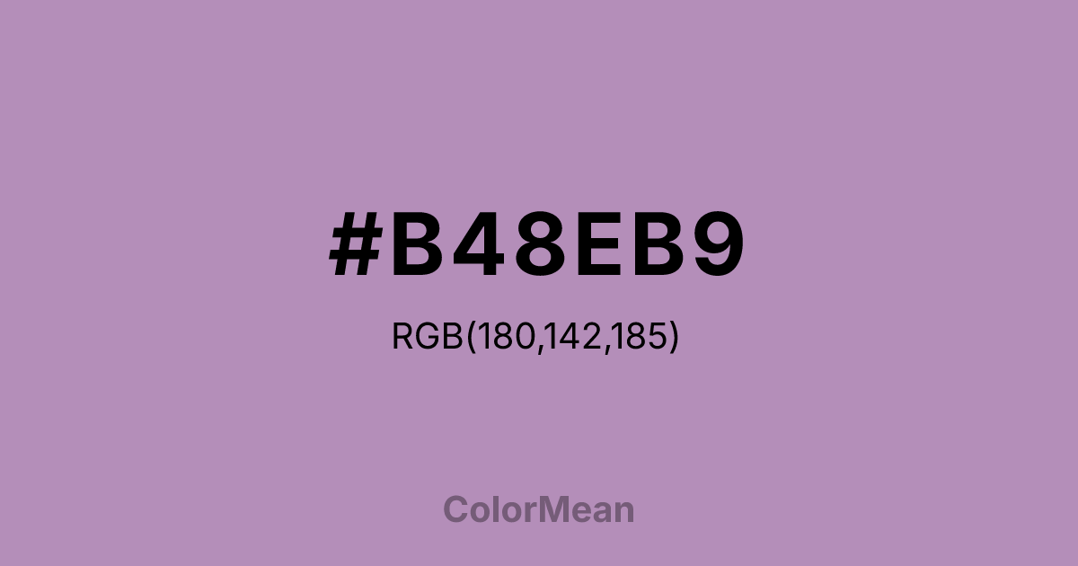 #B48EB9 color swatch