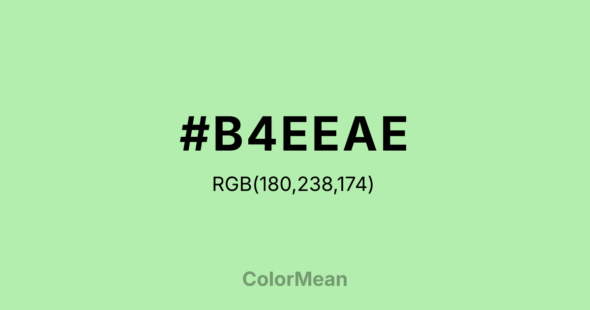 #B4EEAE color swatch
