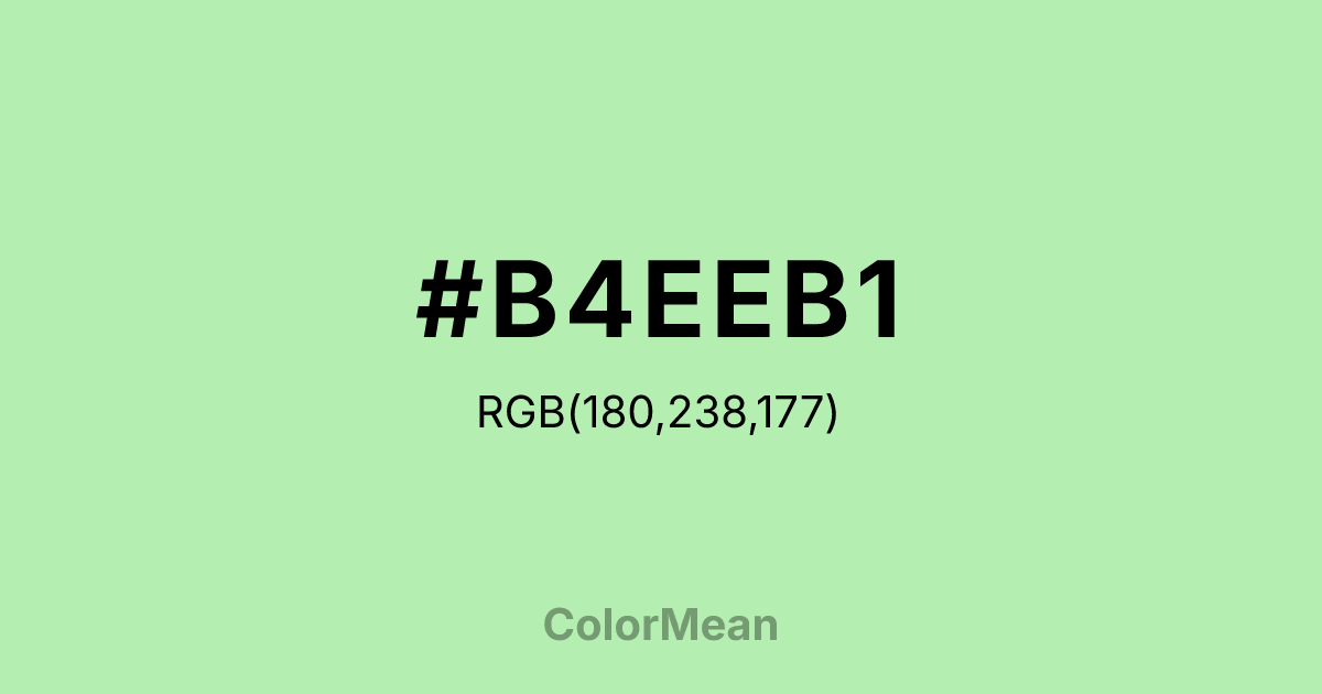 #B4EEB1 color swatch