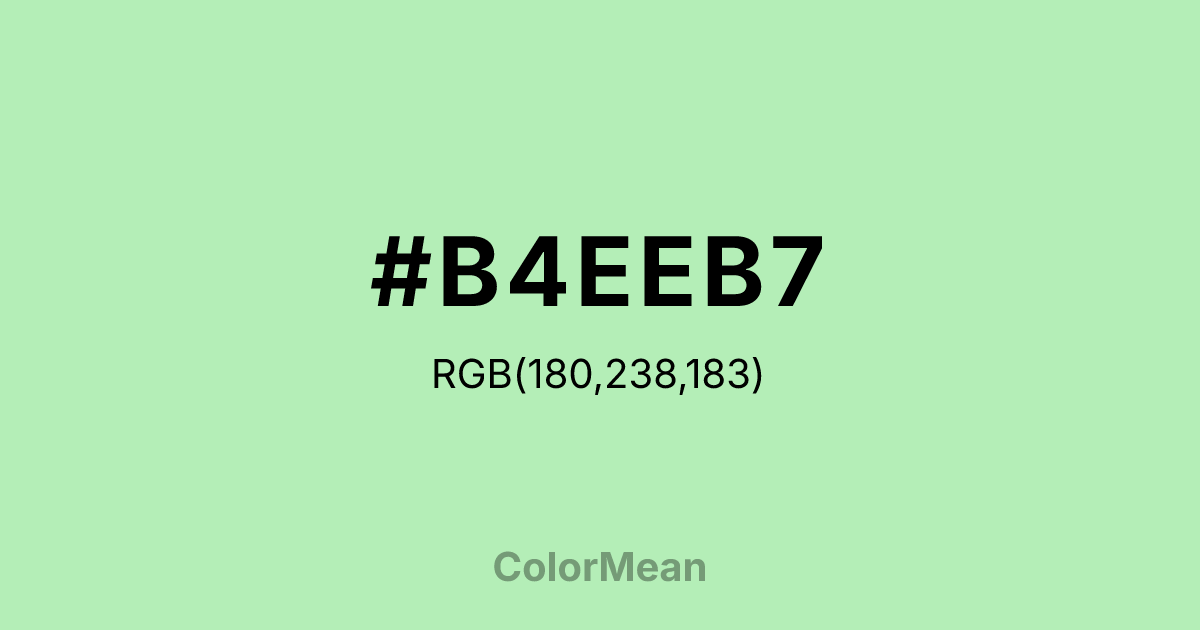 #B4EEB7 color swatch