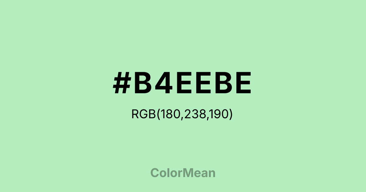 #B4EEBE color swatch