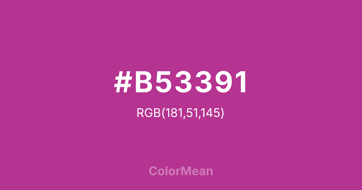 #B53391 color swatch