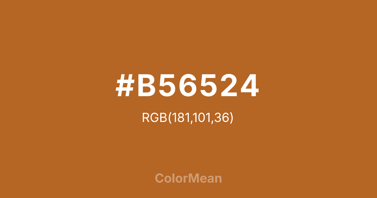 #B56524 color swatch