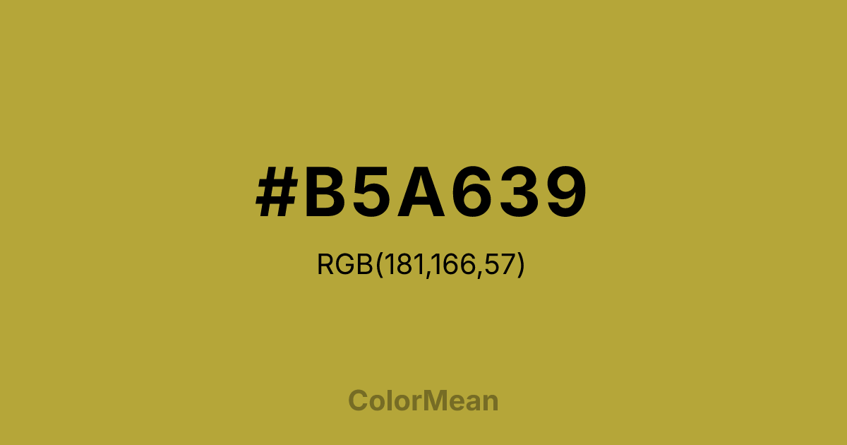 #B5A639 color swatch