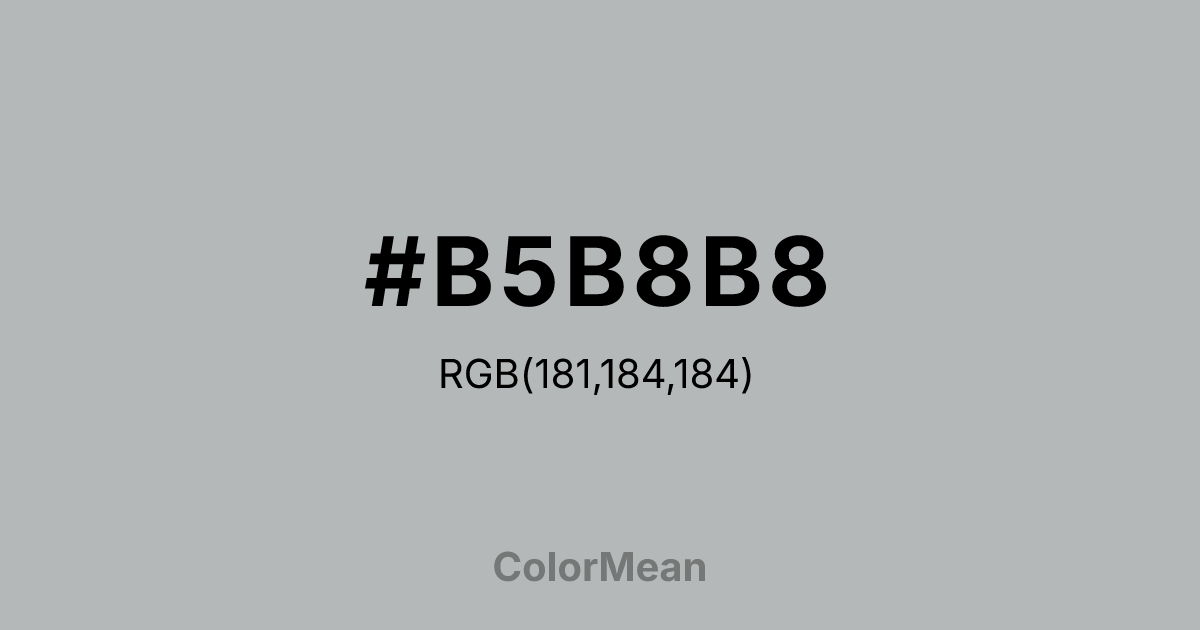 #B5B8B8 color swatch
