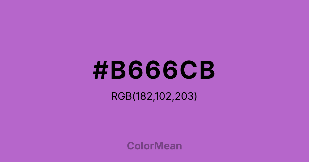 #B666CB color swatch